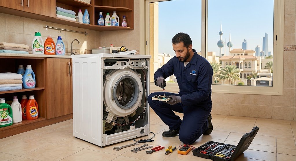 أفضل خدمات تصليح غسالات ونشافات الكويت لاكتشاف الأعطال